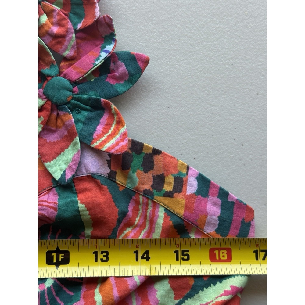FARM Rio Teal, Coral & Pink Floral Midi Dress - Picture 9 of 16